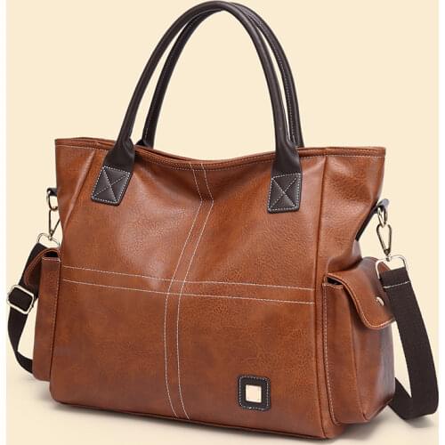 New super capacity shoulder bag elegant temperament versatile Simple Shoulder Bag European and American retro handbag handbags