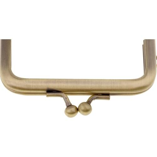 Meta Frame Purse Frame Kiss Clasp Lock Squared Design Bag Clutch Frame Craft