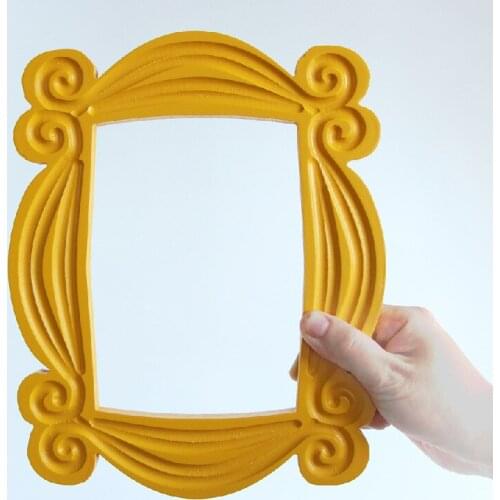 TV Series Friends Wood Frame Yellow Mon Door Peephole Image Picture Photo Frames Home Decor Collection Birthday Gift Handmade