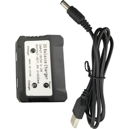 USB Balance Charger 2S 7.4V Charging Box for MJX B3 B2W B6 RC Airplane Parts