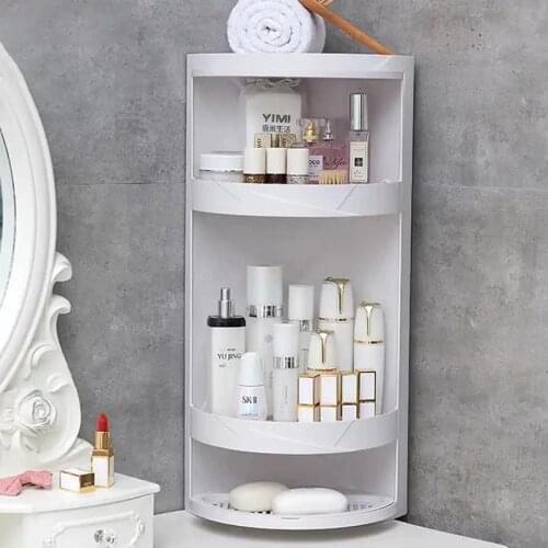 Bathroom 360 Degree Rotating Tripod Kitchen Toilet Shelf Corner Shelf Bathroom Storage Rack Cabinet Multi-layer MJ707