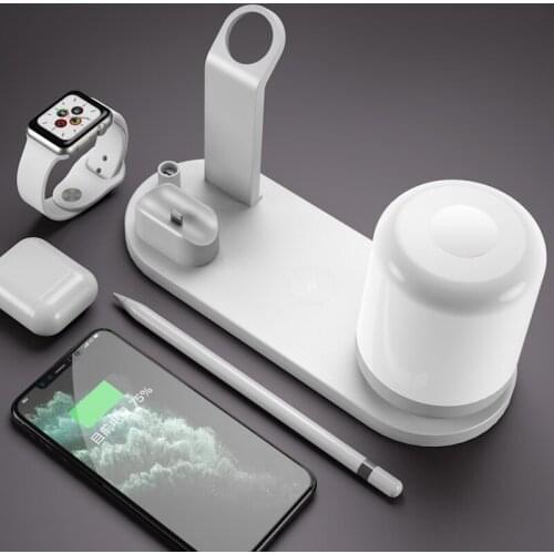 WS6 LED Lamp Wireless Charger Mobile Phone Watch Headset Wireless Charging Bracket for OPPO Finder