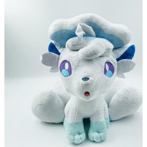 1pcs 26cm Alola Toys Anime White Vulpix Six-Tailed Fox Plush Soft Stuffed Doll Gifts For Children Kids