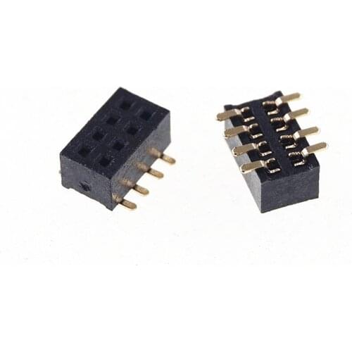 1000 pcs 1.0 mm Pitch Pin 2x4 8 Pin Female Header Dual rows Straight 180 PCB SMT Socket Reflow Solder No Peg Rohs Lead Free