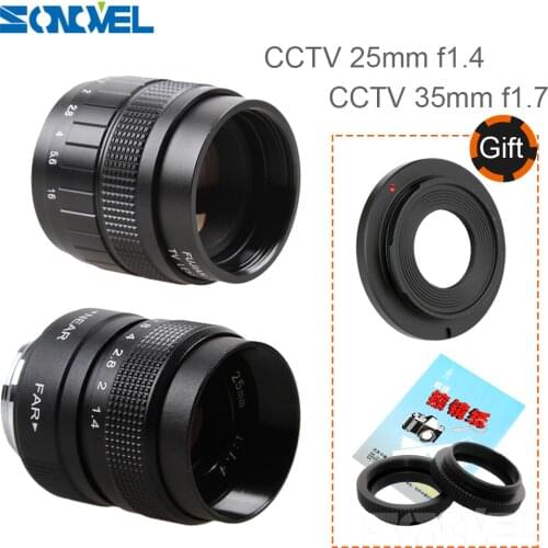 2 in 1 CCTV 25mm f1.4/35mm F1.7 TV Movie lens+C Mount+Macro ring for Sony E Mount NEX3 NEX-C3 NEX-F3 NEX-5 NEX-5N NEX-5R NEX-5T