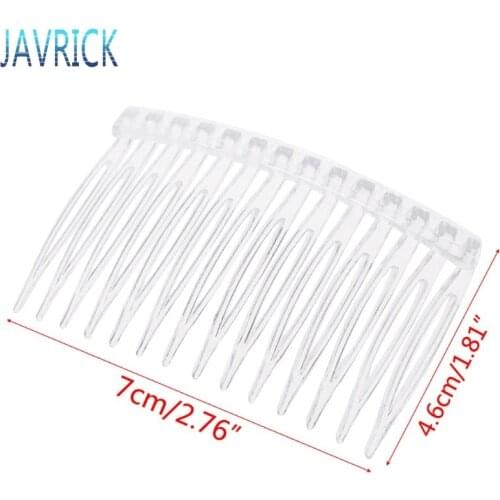 20Pcs/Lot Clear Plastic Hair Clips Side Combs Pin Barrettes Hair Comb Accessories AUG5
