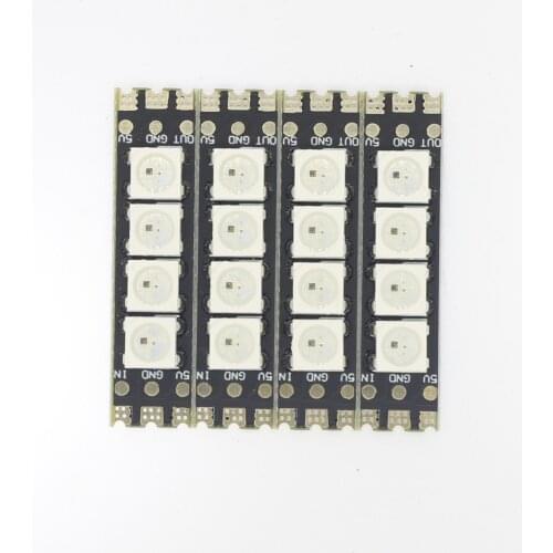 4 PCS skystars SW401 Power Light Board Extension 5V Colorful Power LED Strip Light Board for FPV Drone racing