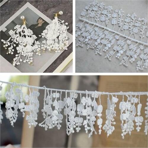 5Yard/Lot 7CM Cotton Lace trim tassel fringe accessories clothing curtain table sweater DIY decorative