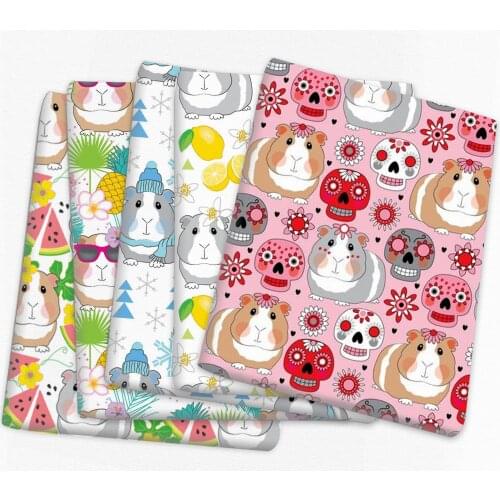 50*145cm Guinea Pig Textile Polyester Cotton Fabric Pure Cotton Bullet Lycra Patchwork for Dress Pillar Quilting Sewing,1Yc11561
