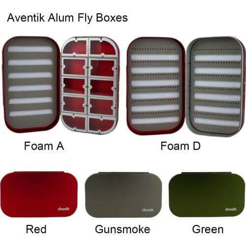 Aventik Aluminum Fly Box Fly Fishing Box EVA Foam Flies Boxes Fly Fishing Boxes 10 Compartments Fishing Boxes L