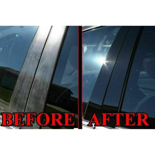 Car Window Center Pillar Sticker Trim External Decoration Film Car Accessories For Honda CR-V CRV 2017-2021 Black Glossy Finish