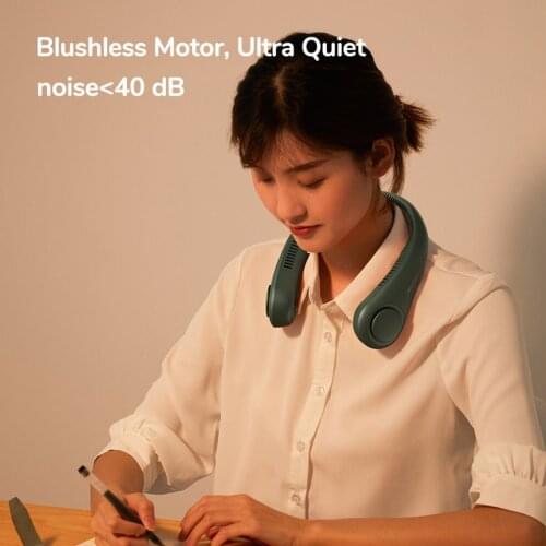 Mini Bladeless Cooling Fan Neck Fan USB Rechargeable Fan Mute Sports Fans Leafless Hanging Neck For Home Outdoor Ventilador