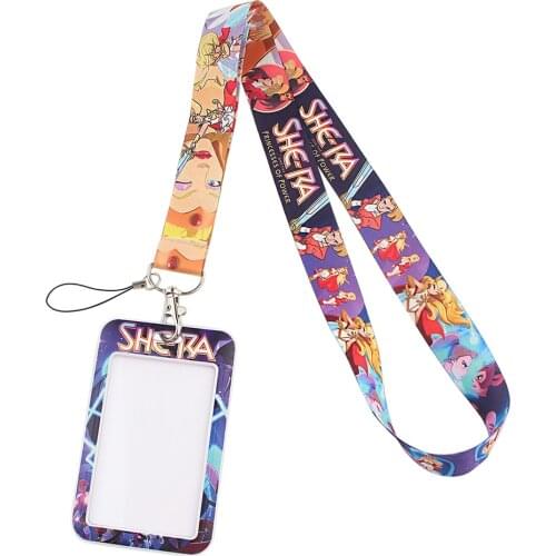 DZ1405 Anime She-Ra and the Princesses of Power Key lanyard Car Keychain ID Card Pass Gym Mobile Phone Key Ring Badge Holder