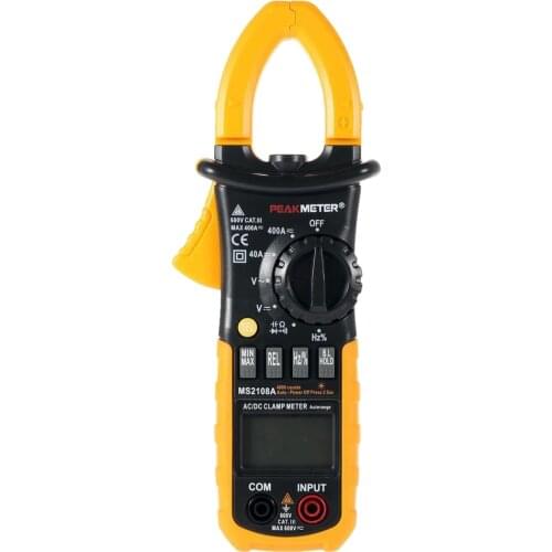 MS2108A AC/DC Digital Clamp Meter 4000 Counts Digital Multimeter Voltage Tester