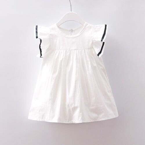 New Baby Girl Clothes Dress Casual Solid Patch Korean Summer Cotton Cute lovely Clothing Children Kids Sleeveless Knee-Length