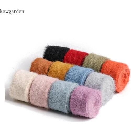 Kewgarden 25mm 38mm 1" 1.5" Knitted Plush Ribbons Sewing Handmade Tape DIY Bow Corsage Hair Accessories Packing Riband 10 Yards