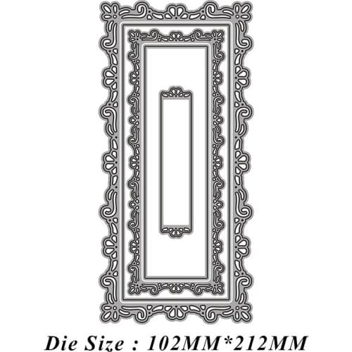 Long Rectangle Border Metal Metal Cutting Dies 2021 New Diy Die Molds Scrapbooking Paper Making Die Cuts Crafts