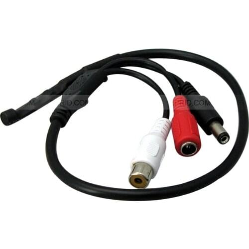 Security Mic CCTV Microphone Mini Audio RCA Power In/Out Pickup