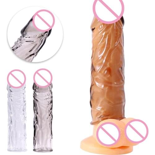 Reusable Silicon Condom With Spike Dotted Penis Sleeve For Men Dildos Sheath Condoms Extender Sleeve Penis Cocks Cover Sex Toys