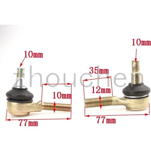 A set of M10/12 bull kart quad bike with positive and negative rocker steering ball joints