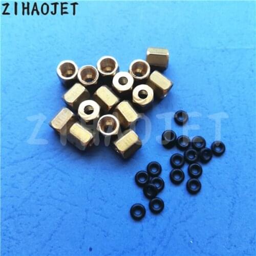30pcs/lot wholesale eco solvent printer for DX4 DX5 DX7 ink damper connector Tube copper nut screw (3*2mm)