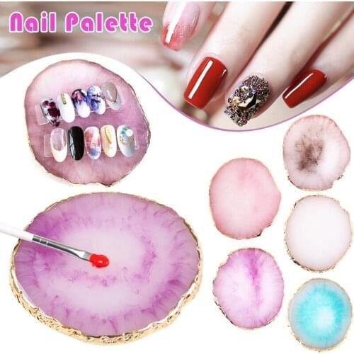 Resin Nail Art Palette Gel Nail Polish Drawing Holder Shelf Color Paint Palette DIY Nail Art Display Plate B88