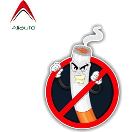 Aliauto Warning Car Sticker No Smoking Warning Decal Accessories PVC for Lada Mazda 3 Subaru Golf 4 Mini Cooper Kia Rio,11cm*8cm