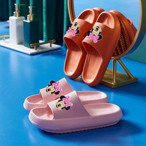 Disney Mickey mouse bathroom sandals and slippers for men and women summer indoor household EVA deodorant bath slippers