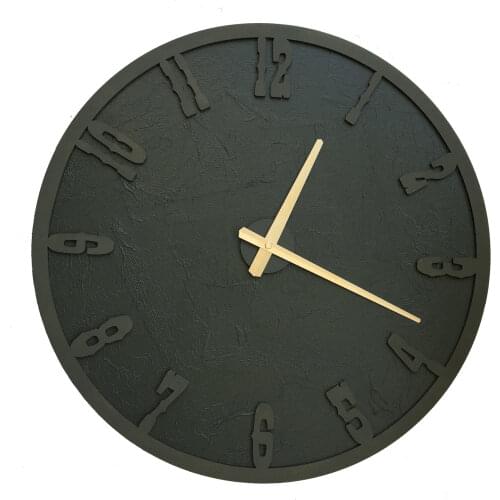 North Designed Verde Mildew Green Decorative Wall Clock 48 Cm