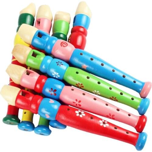 20*2.5cm Baby Wooden Trumpet Buglet Hooter Bugle Toy Musical Instrument for Children Baby Learning Education Toys Kids Gift