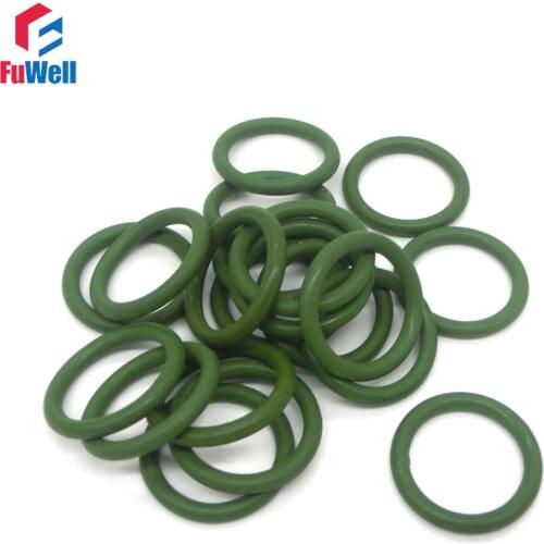 20pcs 3mm Thickness Green FKM O Rings Seal Gasket 10/11/12/13/14/15/16/17/18/19/20mm OD O-ring Sealings Gasket Washer
