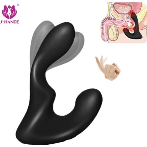 USB Charge 9 Mode Tickling Vibrating Prostate Massage Strapon Dildo Gay Butt Anal Plug Male Masturbator Sex Toys For Men Women