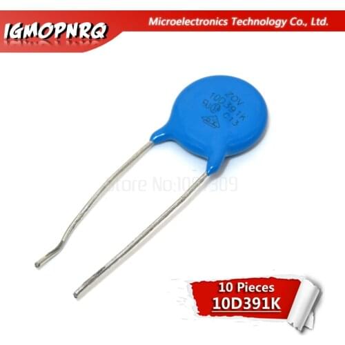 20pcs varistor 10D391K 390V piezoresistor 10D391