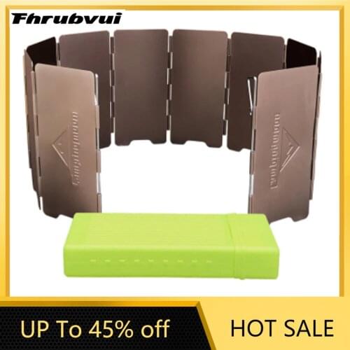10Plates Outdoor Camping Gas Stove Burner Wind Shield Screen Aluminum Alloy Oxidized Windproof Shield Camping Equipment