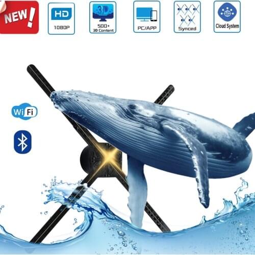Wifi Cloud 3d fan Hologram projector Advertising Display hologram Fan Holographic 3d Display Advertising logo Light Decoration