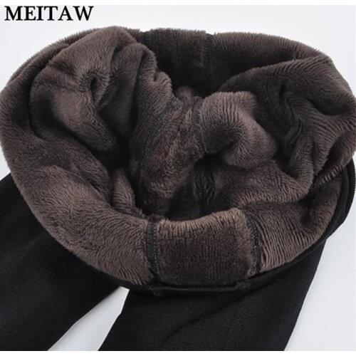 2020 Winter Women Thick Warm Leggings Ladies Candy Color Brushed Charcoal Stretch Fleece Pants Female Trample Fee Leggings