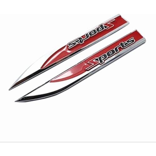 1Pair 3D Metal Car Wing Right & Left Side Badge Fender Emblem Car Sticker for Daewoo Matiz Nexia Nubira Geely Vision SC7 MK CK