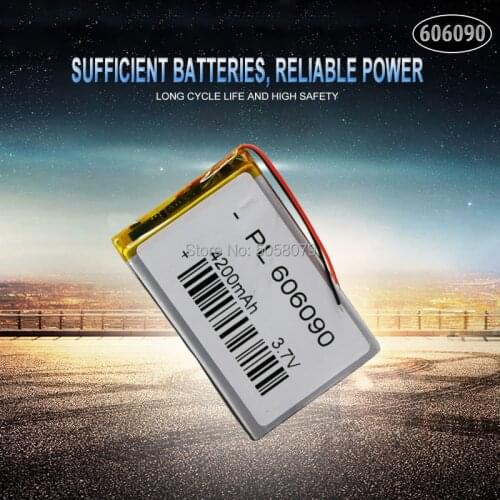 1pcs 3.7V 606090 4000mAh Rechargeable Lipo Battery Tablet Dvd Camera GPS Electric Toys Laptop Lithium Polymer Battery