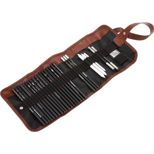 29pcs Beginner Sketching Pencils Kit Sketching Drawing Pencil with Artist Graphite Charcoal Stick For Art Craft Painting