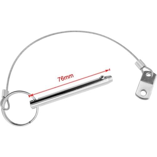 2x Boat Bimini Top Deck Hinge With Lanyard Quick Release Pin W/ Screws