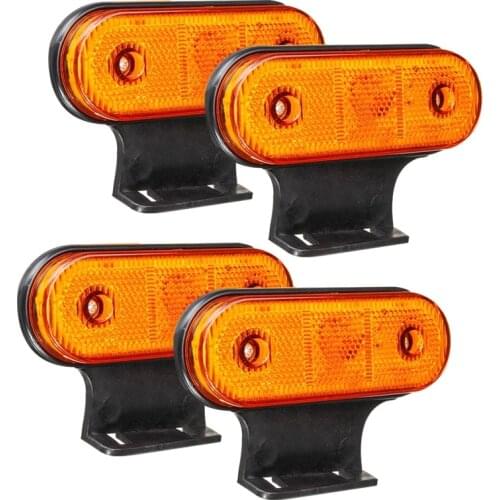 4Pcs 12V 24V 20 LED Car Truck Side Marker Light Rear Tail Light Accessories for RV Trailer Lorry Pickup Boat