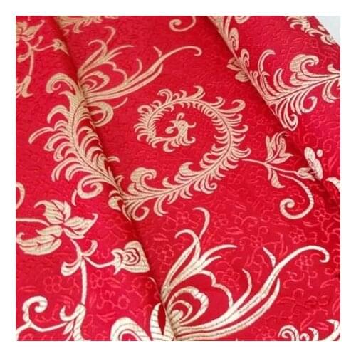75cm*100cm Phoenix brocade fabric costume dress fabric silk fabric cloth / Pteris peonies clothing fabric