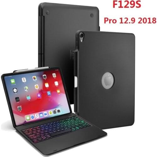 Folio LED Backlit Coque for iPad Pro 12.9 2018 Pencil Case with Keyboard Wireless Blutooth for iPad Pro 12.9 inch Keyboard Cover