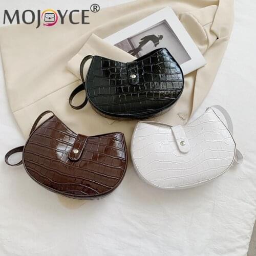 Ladies Stone Pattern Hobos Shoulder Handbags Women Small PU Leather Underarm Bags Female Solid Color Armpit Bags