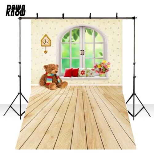 Window Vinyl Photography Background Backdrops For Wedding Bear Doll New Fabric Polyester backgrounds for photo studio F1485