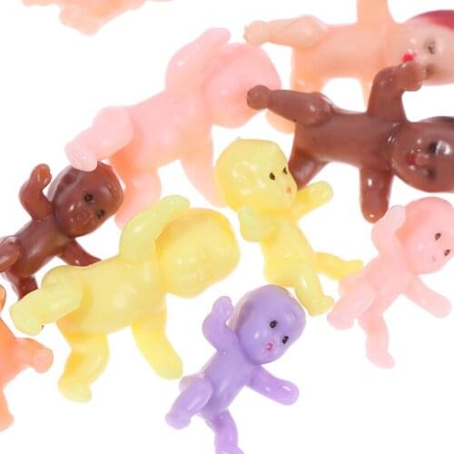 Kids Small Toy Accessories 10 PCS Cute Baby Shower Mini Doll Plastic Child Full Moon Gifts Boys Girls Party Supplies