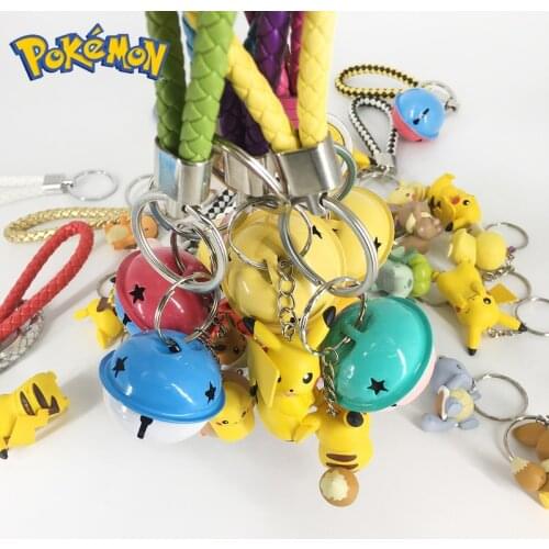 DIY Pokemon Keychain Pikachu Action Figure Elf Series Children Toy Christmas Gifts