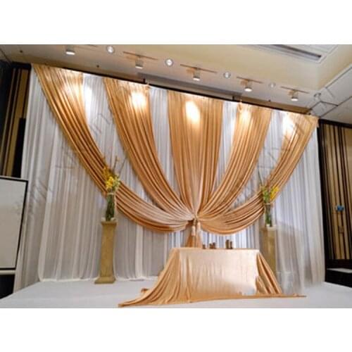 Wedding Party Backdrop Drapes Curtain 10ft*20ft wedding stage docor banquet marriage party stage background backdrop decoration