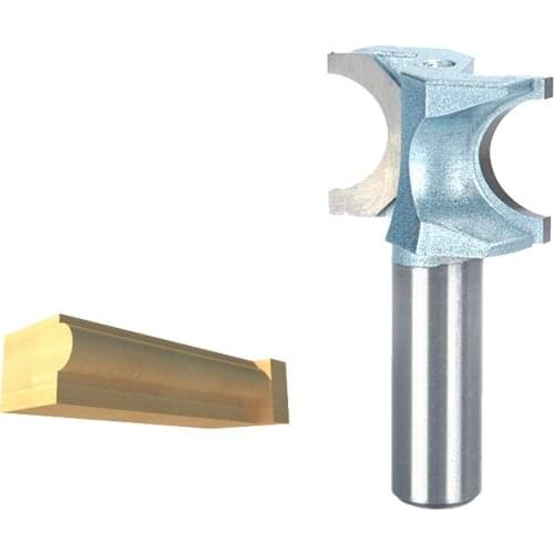 HUHAO 1pcs 1/2"1/4" Shank Half Round bit Industrial Grade endmills Router Bits for wood end mill Woodworking Tool milling cutter