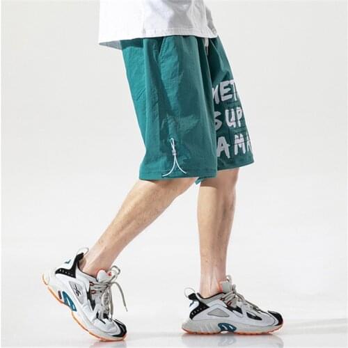 2021 Brand Men Casual Shorts Mens Fashion Drawstring Beach Shorts Summer New Letter Printing Shorts Male